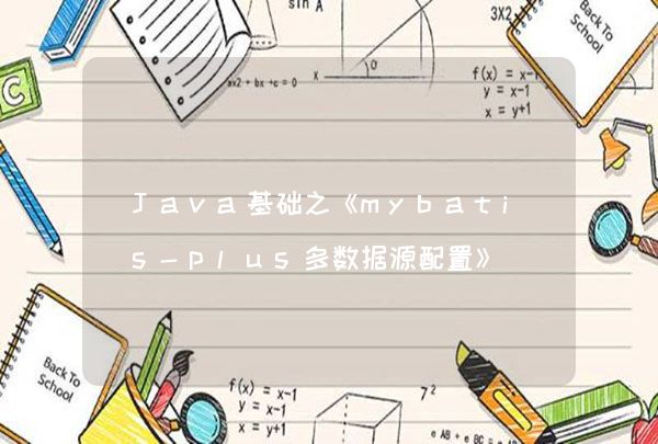 Java基础之《mybatis-plus多数据源配置》